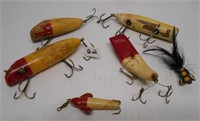 Assortment Of 6 Old Fishing Lures