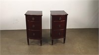 Two 1940's Mahogany end tables