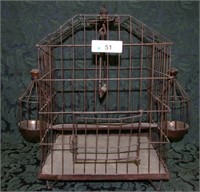 Vintage Metal Bird Cage - 18"h x 21"d x 30"w