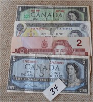 Mixed Lot Of Canadian Bills