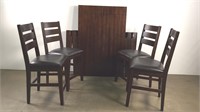 Bar height table and four chairs