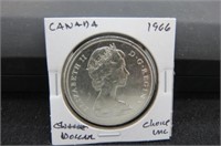 1966 CANADA SILVER DOLLAR CHOICE BU