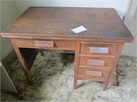 Antique Oak Desk 40"W x 26"D x 30"T