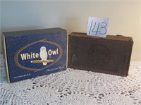 2 Vintage Wooden Cigar Boxes