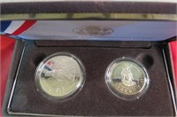 PROOF CONGRESS SILVER DOLLAR AND HALF