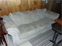 Cream colored sofa, microfiber suede