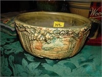 Weller pottery bowl, neat designs on exterior