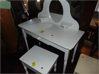 Charming child's vanity and stool.