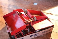Red wagons and parts