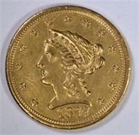 1877 $2 1/2 GOLD LIBERTY  CH BU