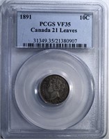 1891 CANADA TEN CENTS PCGS VF35