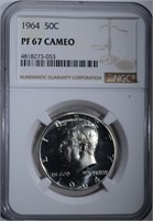 1964 KENNEDY HALF DOLLAR NGC PF67