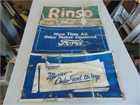 Rinso / Ford Cardboard Advertising Signs
