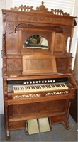 Antique Working Pump Organ & Stool