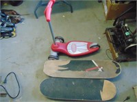 Red Flyer Scooter / 2 Skate Boards