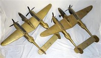 FIGHTER & BOMBER AIRPLANE SCULPTURES (3)