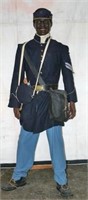 BLACK CIVIL WAR UNION SOLDIER WAX FIGURE