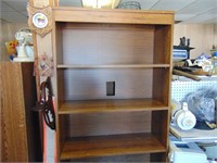 Brown 4 tier wooden shelf - 30 x 11.5 x 72