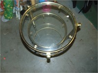 2 Tier Brass End Table