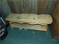 Decorative Wooden Heart Bench - 36 inches long
