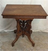 Antique Victorian Oak Side Table Z7A