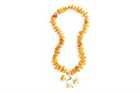 Natural amber beaded necklace