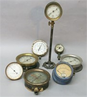 COLLECTION OF 8 VINTAGE GAUGES