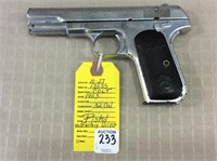 Colt Nickel Model 1903 Pistol .32 Cal, Factory