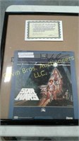 Star Wars laser disc signed by George Lucas,