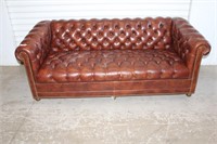 Tucked Leather Sofa