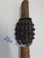 Tribal club with metal pineapple section 120cm L