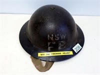 Rare NSW fire brigade WW11 helmet