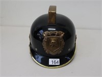 Vintage German brass black fireman's helmet