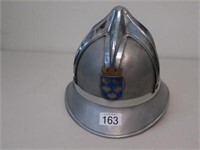 German chrome white metal fire helmet