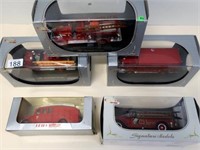 Five Signature Models boxed fire engines
