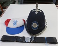 Early Dutch Police hat belt with baseball cap (3)