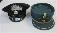 Two Italian Police hats