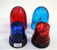 Two Police Beacon lights & covers