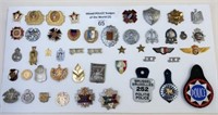 Panel forty seven mixed world Police badges