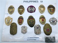 Panel fifteen Philippines Police badges