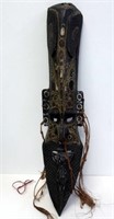 PNG wood tribal mask 74cm H