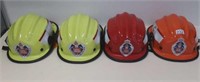 Four NSW Fire & rescue helmets