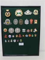 Panel vintage world fire badges and pins