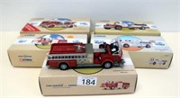 Five various Corgi model fire engines