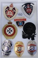 Box mixed large Police & Fire badges