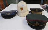Four various Austrian Police hats