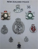 New Zealand Police panel nine badges