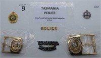 Tasmania Police six badges buckles