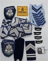 Victoria Police collection buckle, epaulettes