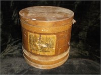 ANTIQUE FIRKIN MAPLE SUGARING SYRUP WOOD BUCKET
